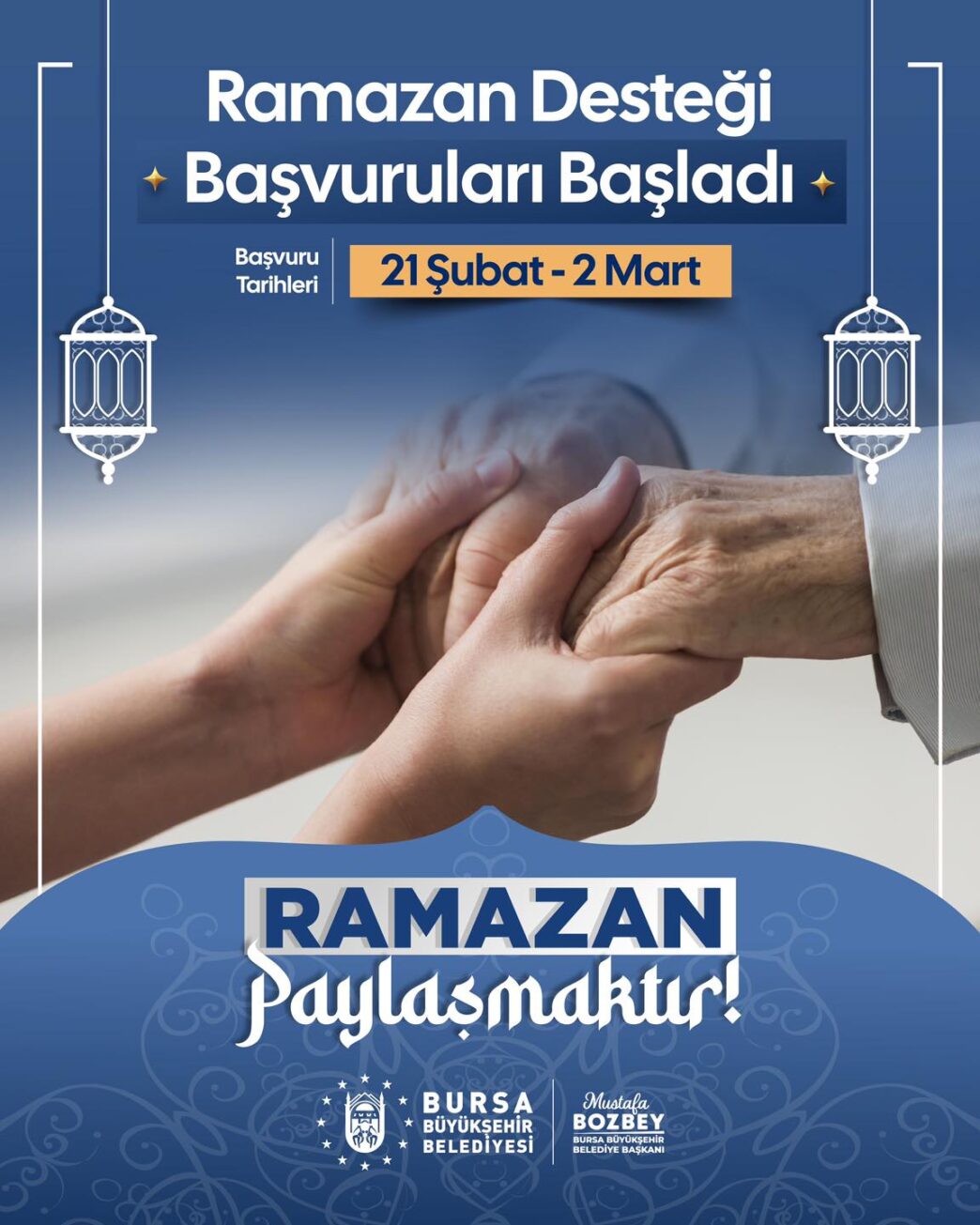 Bursa Büyükşehir Belediyesi’nin sevginin, hoşgörünün ve paylaşmanın doyasıya yaşandığı Ramazan ayı dolayısı ile hayata geçirdiği ‘Ramazan Desteği’nde başvurular başladı.