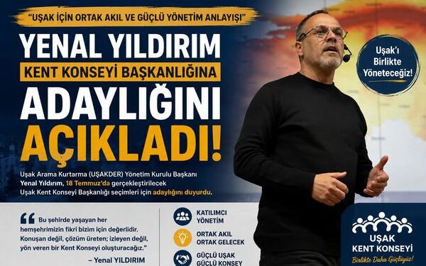 Uşak Kent  Konseyi Seçiminde Dikkat Çeken Aday Yenal Yıldırım