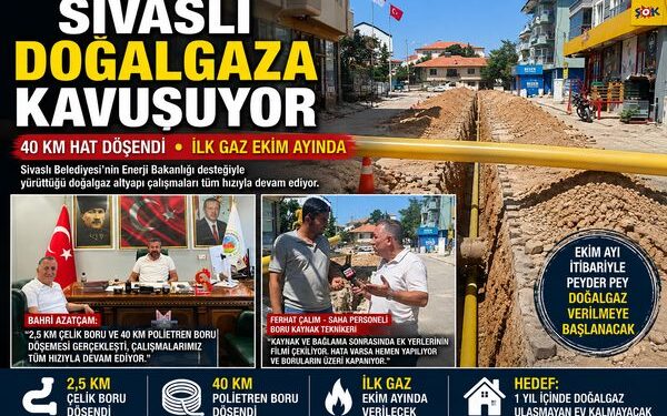 SİVASLI DOĞALGAZA KAVUŞUYOR