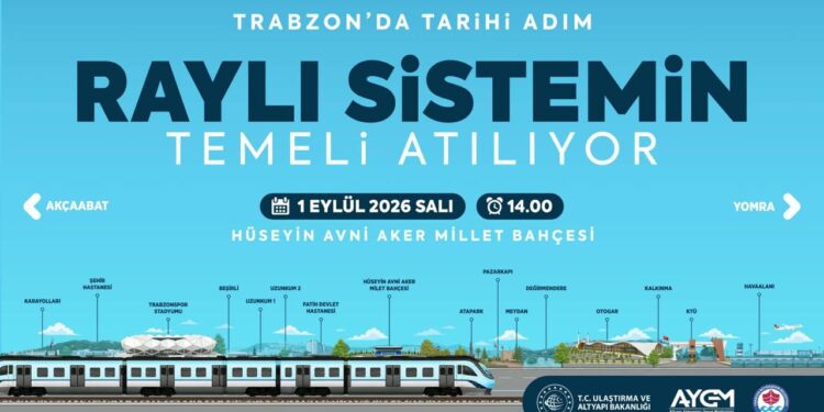 Trabzon Raylı Sistem Projesi İçin İlk Kazma 1 Eylül’de